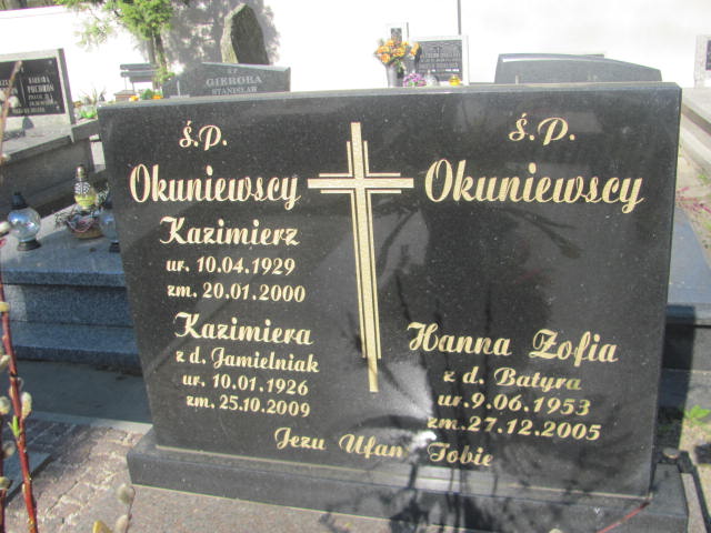 Kazimiera Okuniewska 1926 Lublin ewangelicki - Grobonet - Wyszukiwarka osób pochowanych